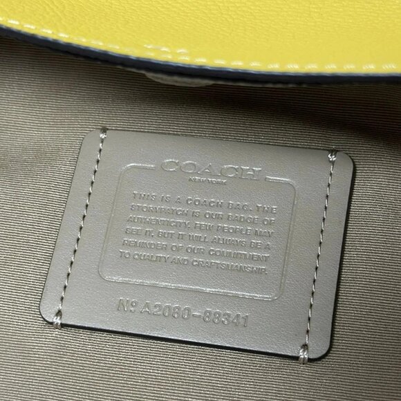 Auth COACH Plaza Tote 88341 Yellow Leather - Tote Bag - Picture 9 of 11